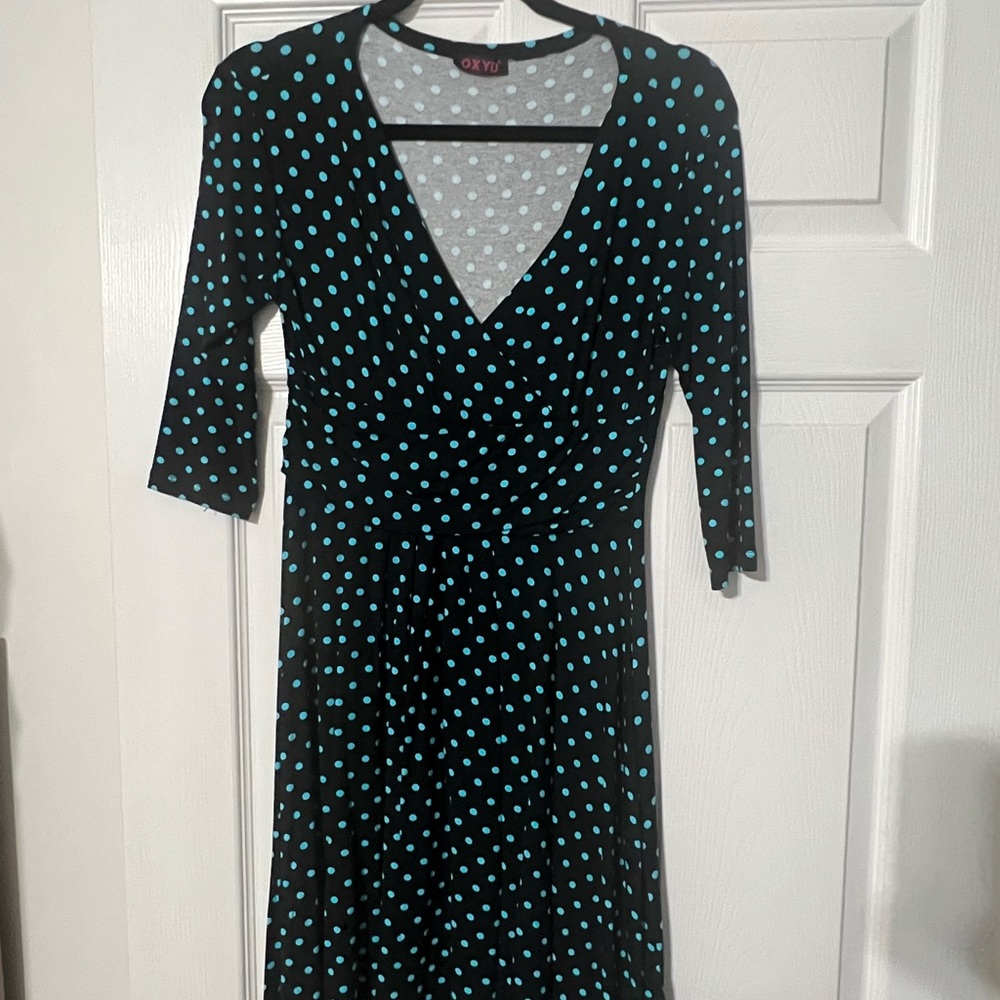 Women’s Polka Dot 3/4 sleeve A line dress size M